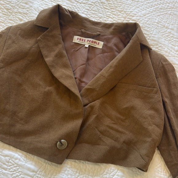 Free People Coco Cropped Blazer Size Small - Picture 4 of 5